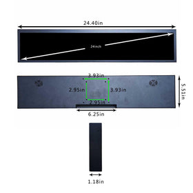 VSDISPLAY easy assembly with brackets and mounting holes for quick installation.