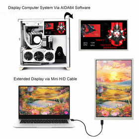 VSDISPLAY mounting holes enable desk or wall installation.