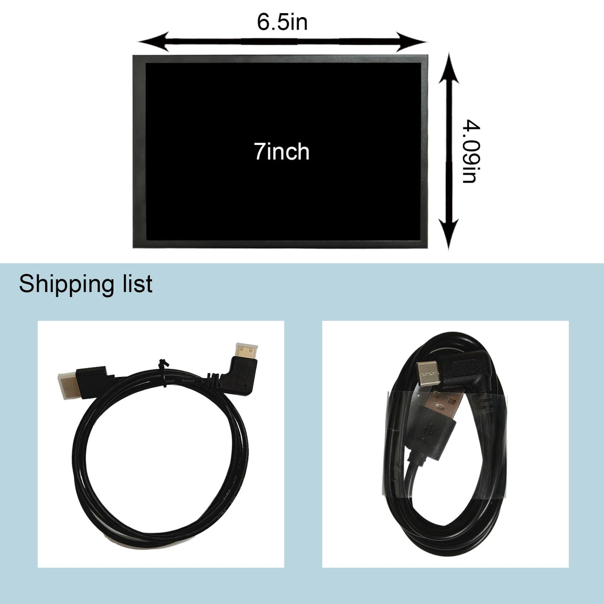 VSDISPLAY packaging with included cables and accessories for quick setup