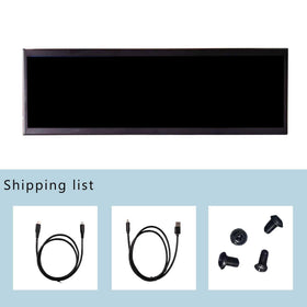VSDISPLAY packing contents show cables and screws for straightforward installation.