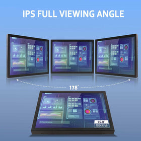 VSDISPLAY dual speakers illustrate built-in audio for presentations or on-site use