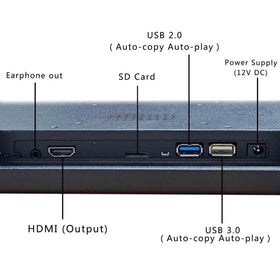 VSDISPLAY 24inch LCD supports 0/90/180/270 rotation for flexible orientation.