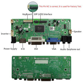 VSDISPLAY connections with DVI, VGA, and audio ports for flexible setup.