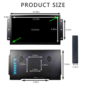 VGA and DVI inputs enable versatile device connections