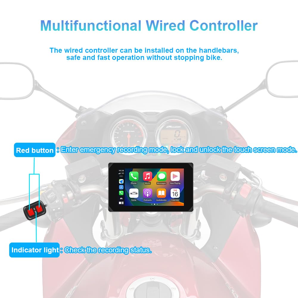 VSYSTO waterproof dash cam during rainy riding conditions.