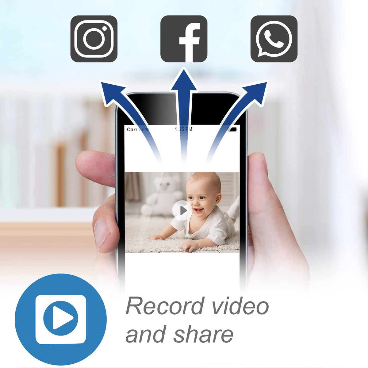 VTech RM7764-2HD 7-inch parent unit for at-home monitoring.