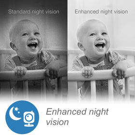 VTech RM7764-2HD motion and temperature alerts sent to your phone.