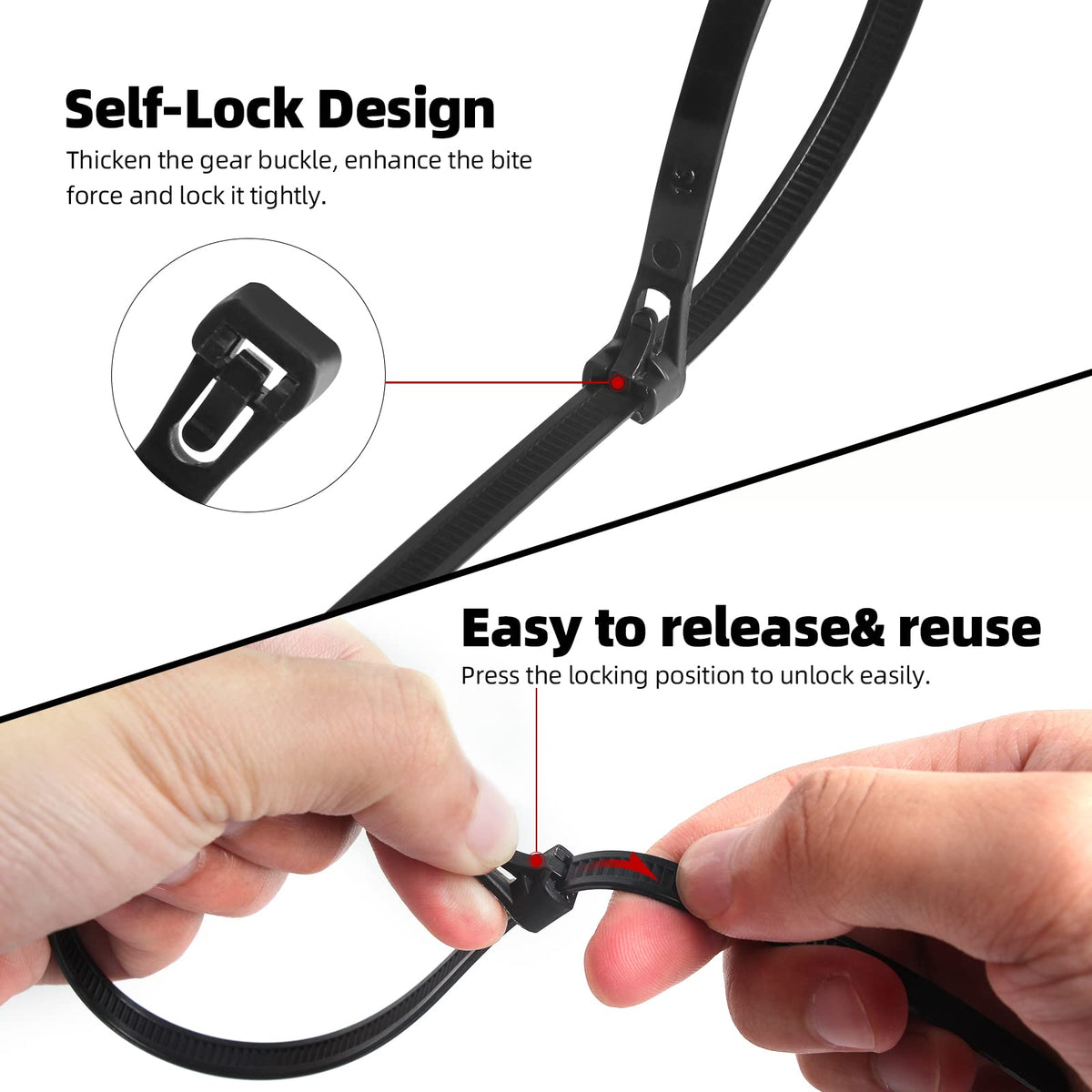 VTECHOLOGY cables organized with durable tie wraps for a tidy workspace.