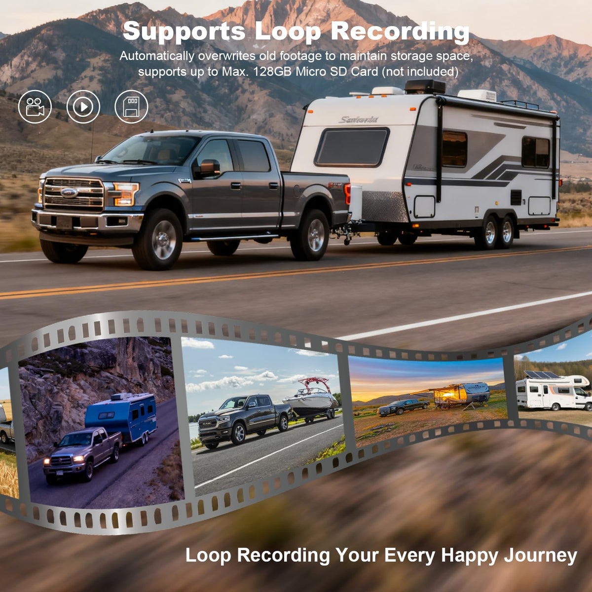 VTimes 7-inch HD display delivers crisp backup images for safer driving.