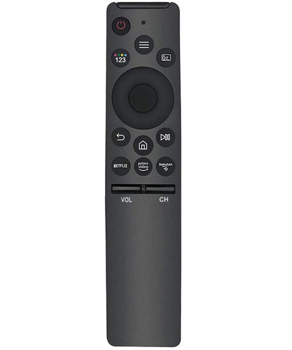 VTinvan Samsung remote front view highlighting ergonomic design for easy control.