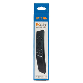 VTinvan Samsung remote in use on a TV demonstrating universal compatibility.