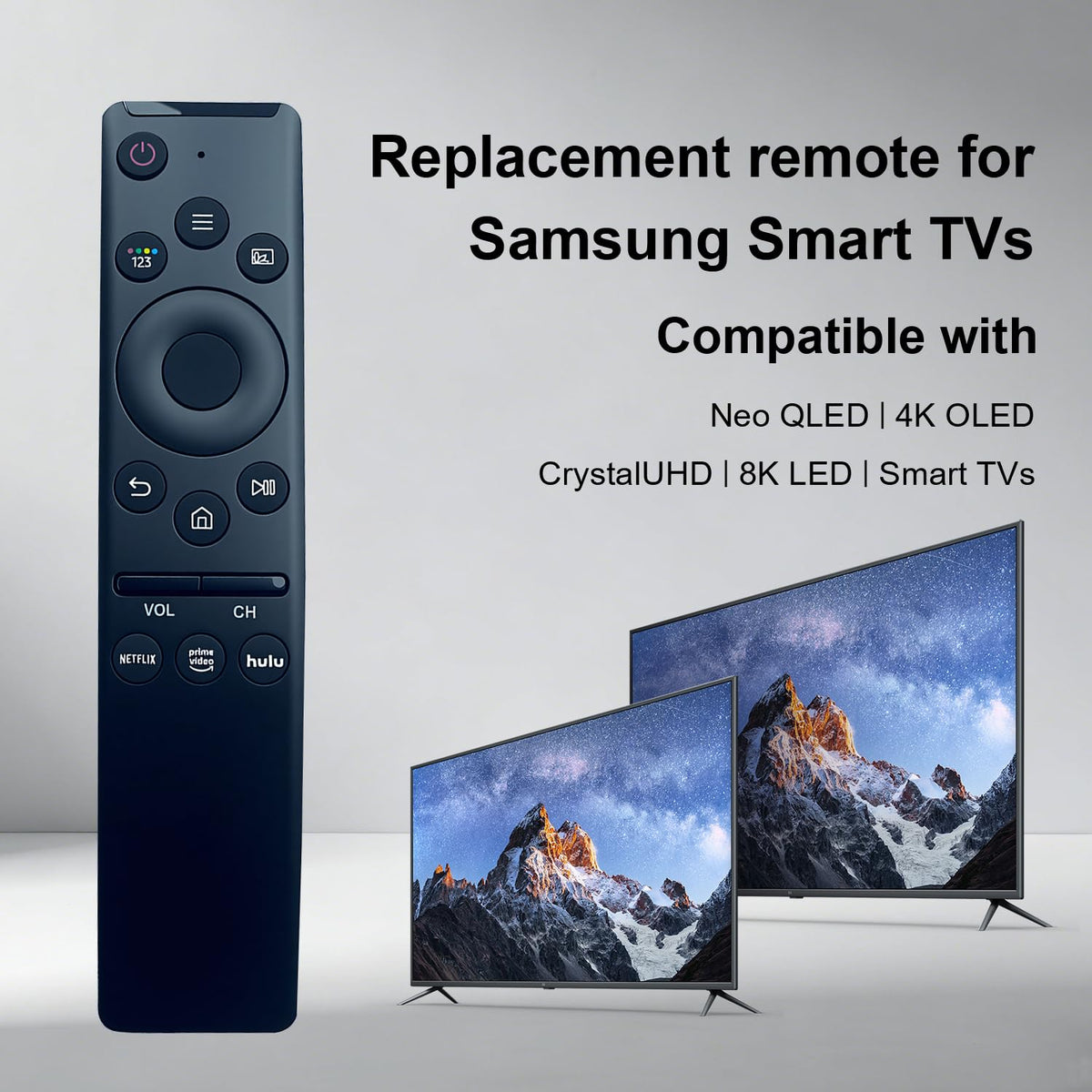 VTinvan Samsung remote pack ergonomic design supports smooth button presses.
