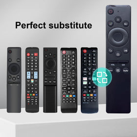 VTinvan Samsung remote pack side view, slim profile fits comfortably in hand.