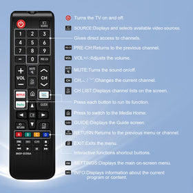 Vtinvan remote compatibility image notes support for multiple Samsung models.