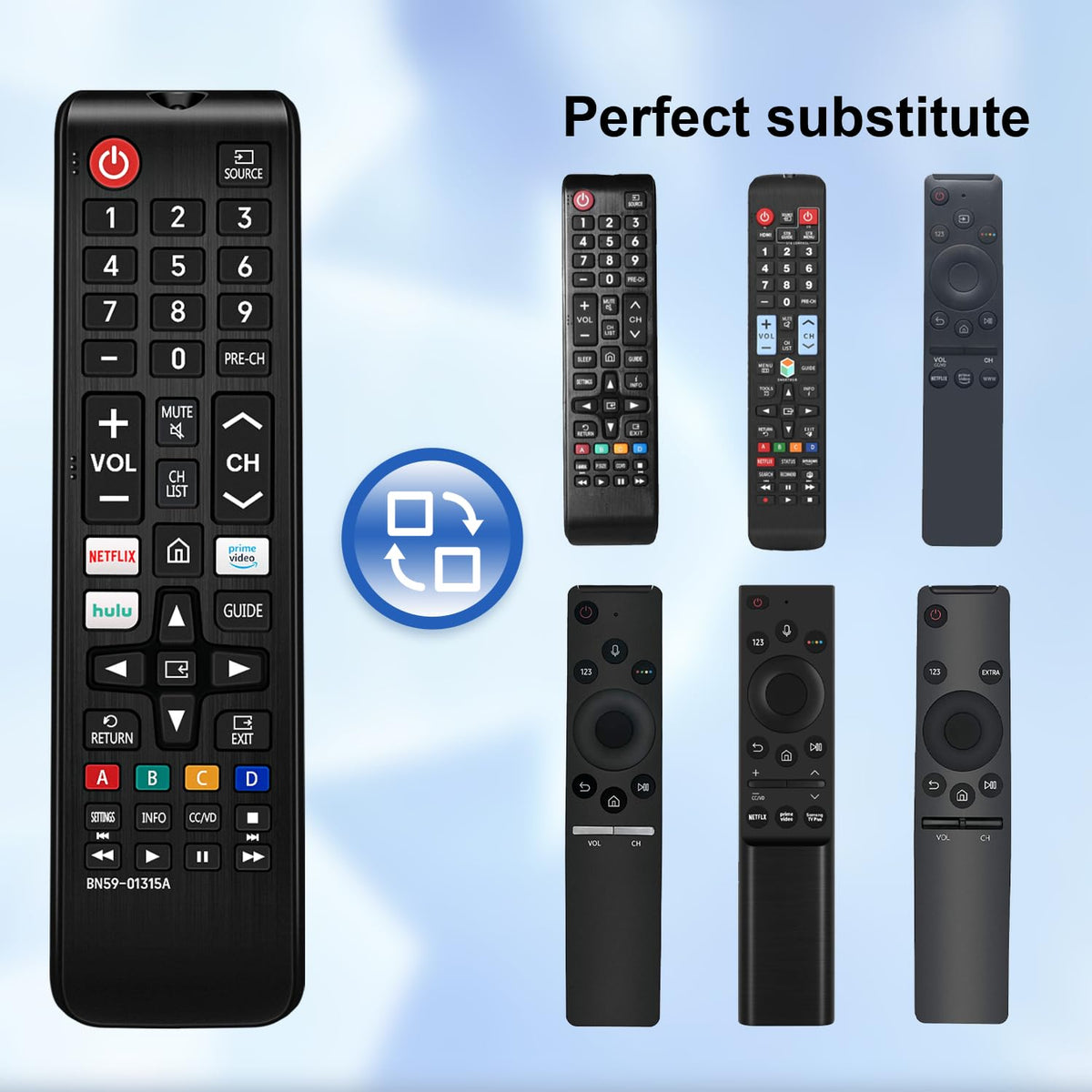 Vtinvan remote Prime Video button close-up for quick entertainment.
