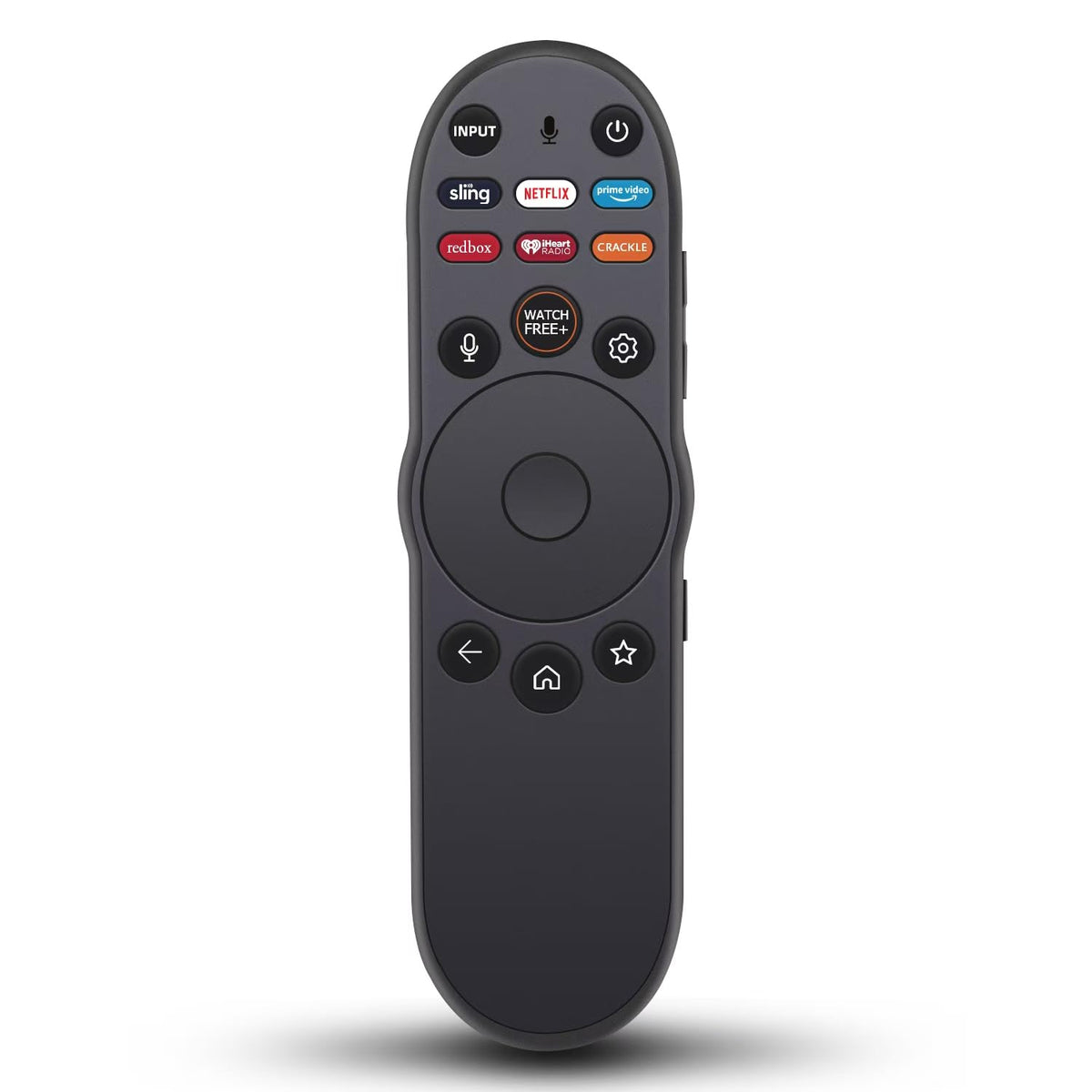 vtinvan XRT270 remote front view optimizes navigation on Vizio smart TVs.