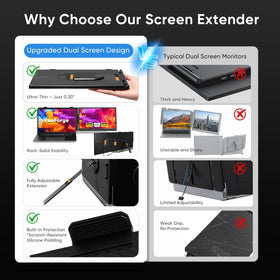VueForge Laptop Screen Extender anti-drop design with silicone padding
