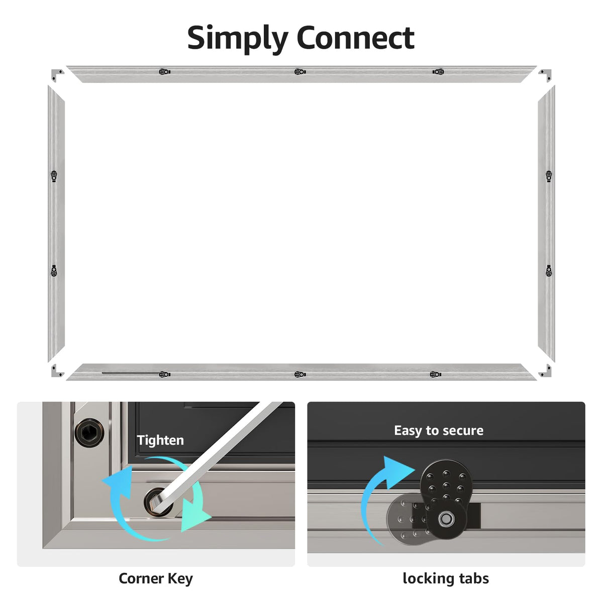 VueFrame 65-inch Deco Bezel on wall decorates and frames the TV.