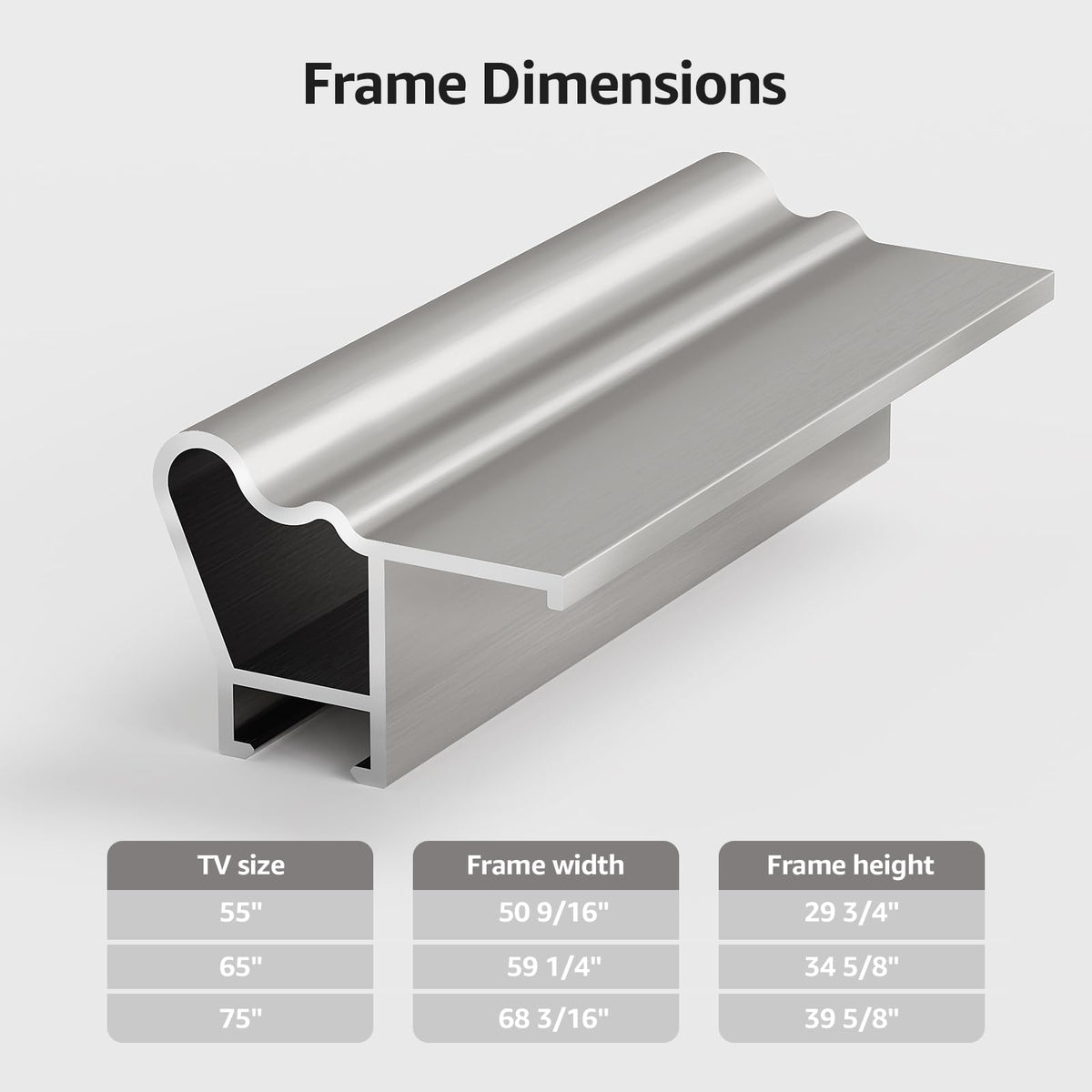 VueFrame Alloy bezel modern minimalist design complements contemporary interiors.