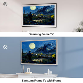 VueFrame Deco Alloy Bezel Art-mode demonstrates how art-mode framing elevates spaces.