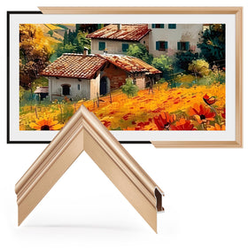 VueFrame Deco bezel 55-inch fit enhances Samsung The Frame TV with a framed-art look.