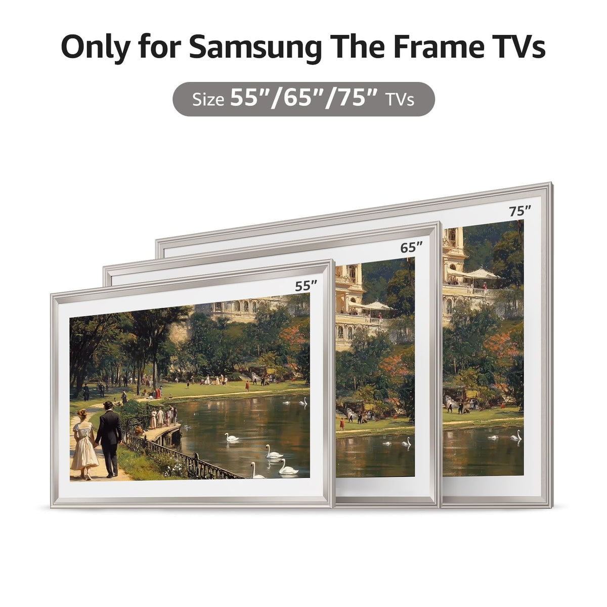VueFrame Interchangeable bezel quick switch for seasonal style changes.