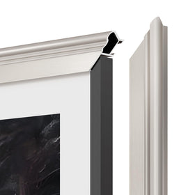 VueFrame Samsung The Frame-compatible bezel with matte finish blends with decor.