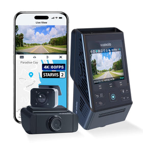 Vueroid S1 front 4K dash cam captures daytime driving with high clarity