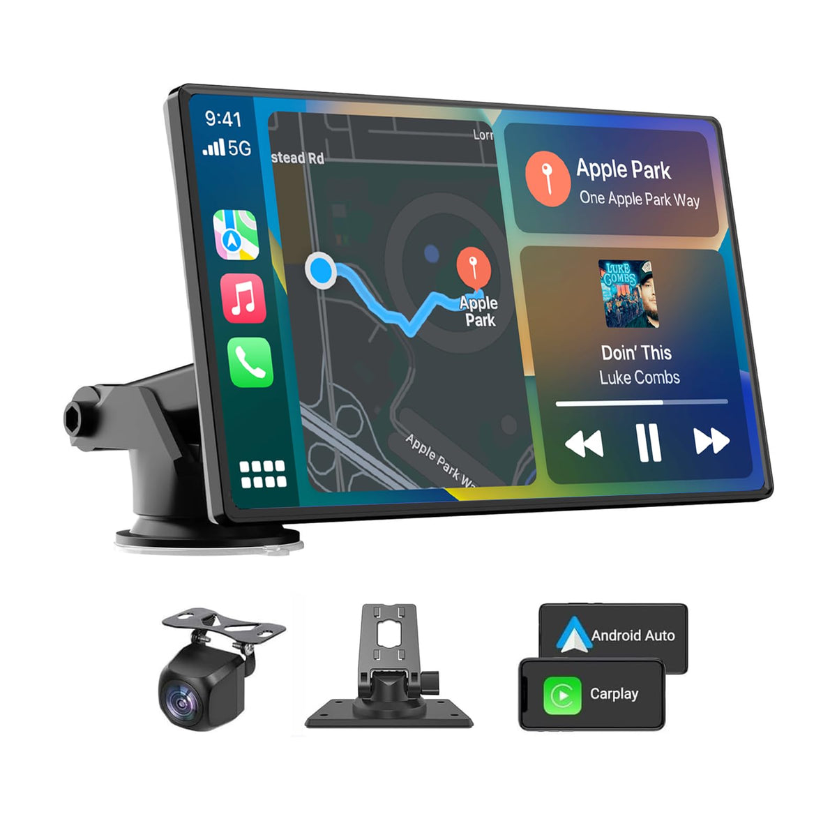 VUKARUAL front display showing apps and benefits of connectivity