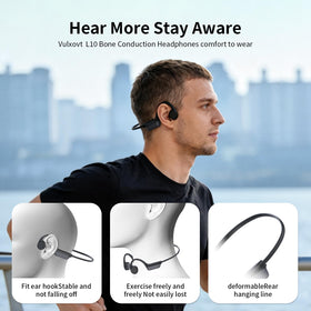 Vulxovt close-up of bone conduction driver highlighting clear open-ear sound