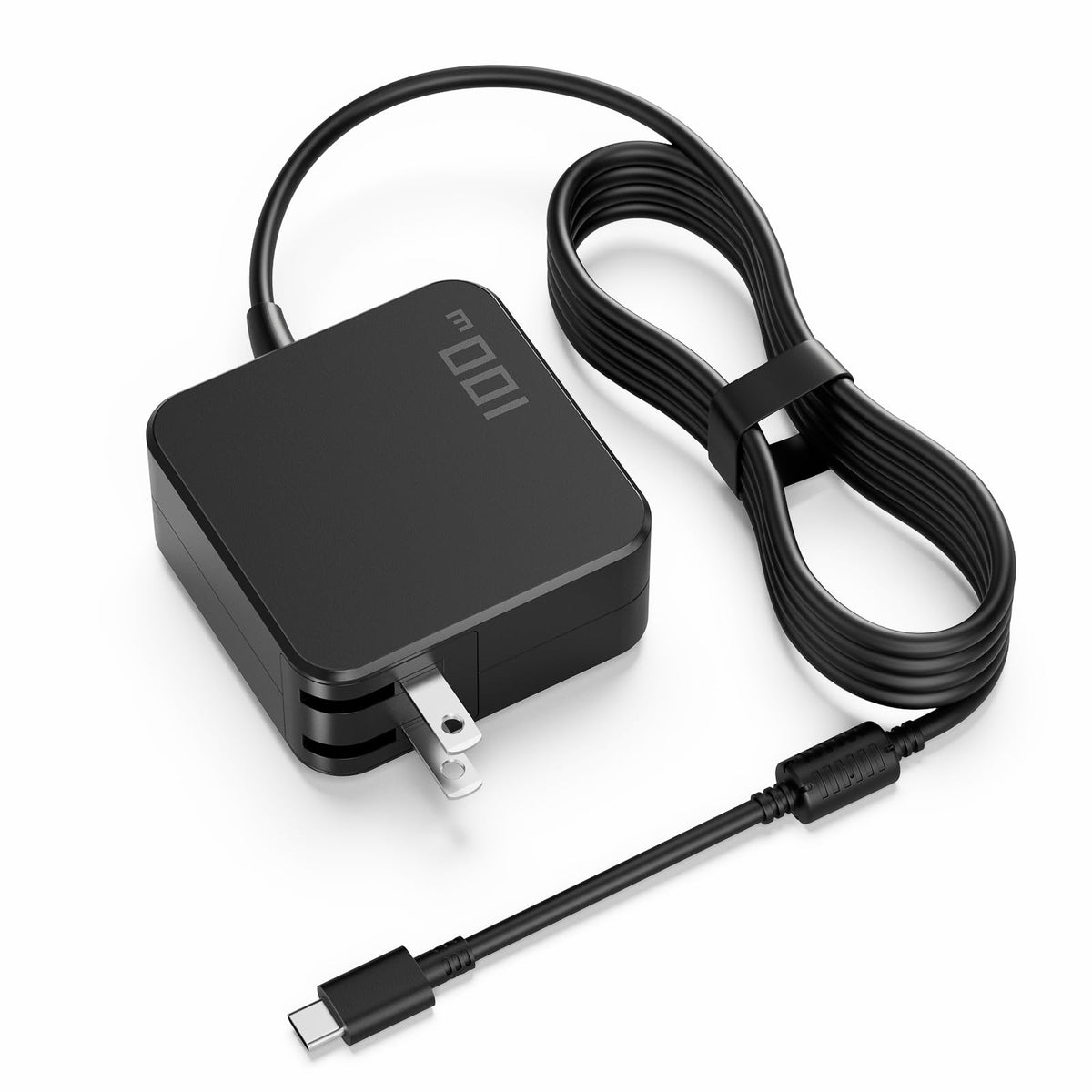 VUOHOEG 100W USB-C charger with built-in 6ft cable for clutter-free charging