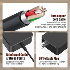 VUOHOEG adapter inside a laptop sleeve showing travel-friendly benefit