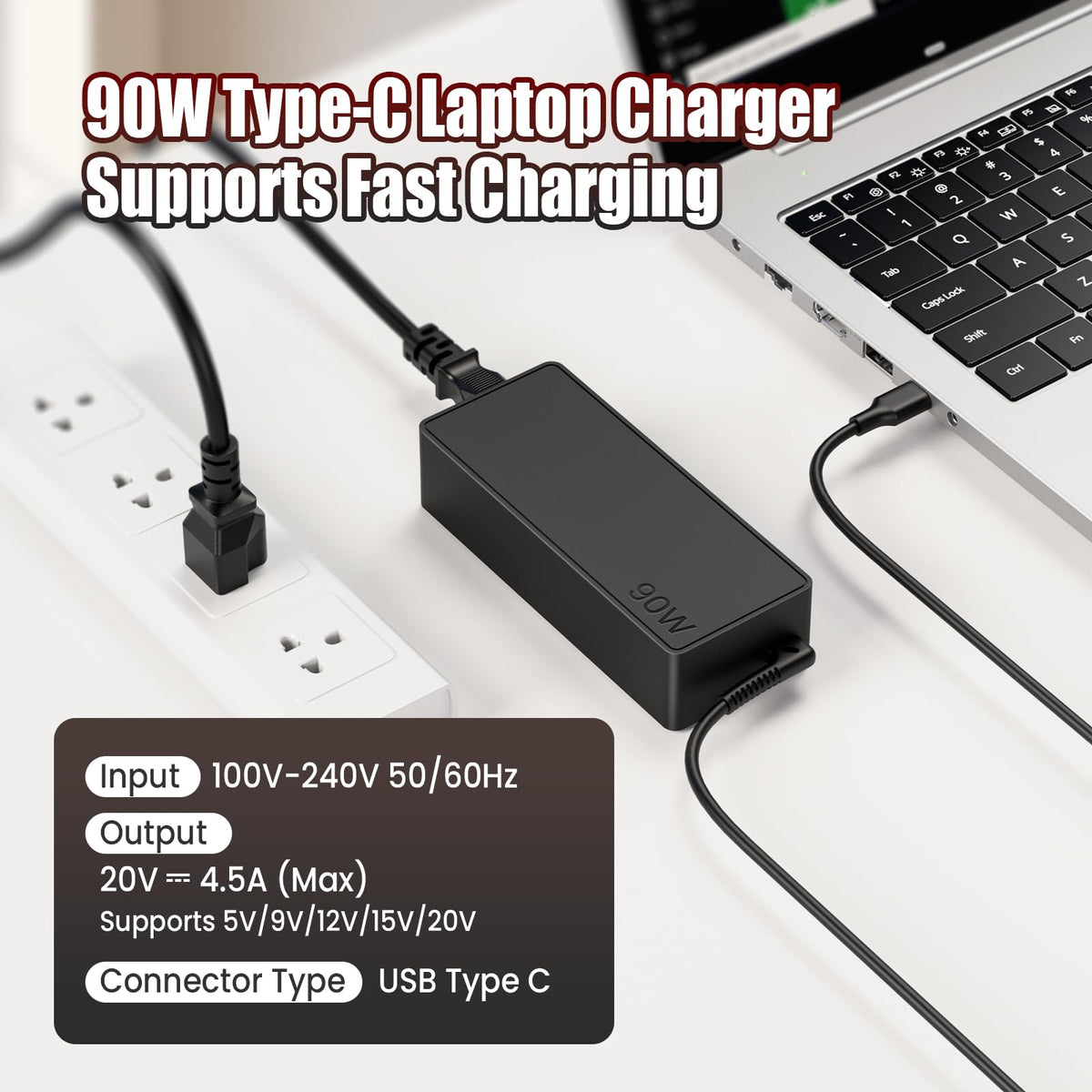 VUOHOEG charger with multi-layer protection for safe charging.