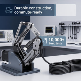 VUOHOEG included AC power cord displayed for worldwide plug convenience