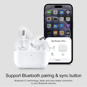 VUPVUP AirPods Pro charging case Bluetooth button for quick pairing.