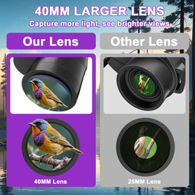VUYOTSPI binoculars with 25x magnification for distant wildlife viewing and scanning.