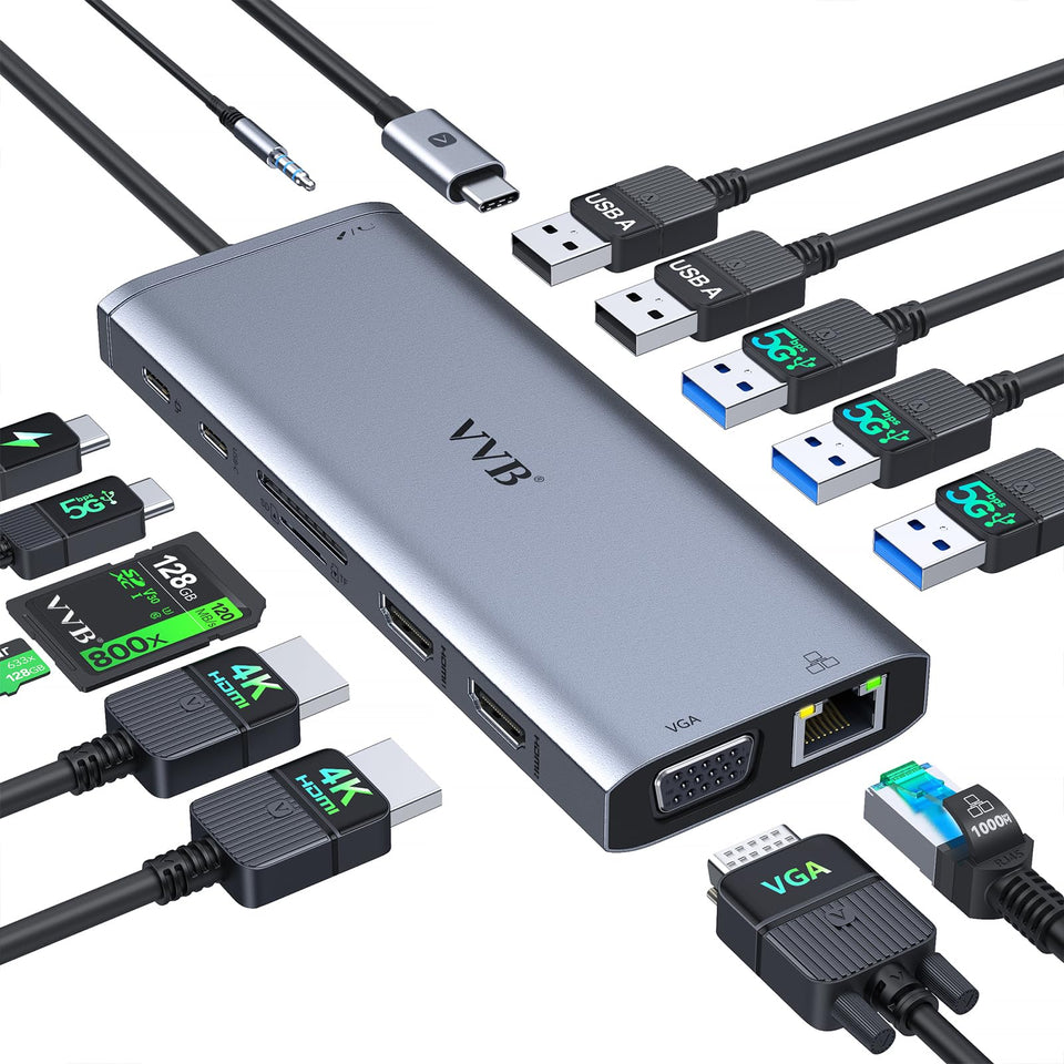 VVB front view showing all ports and compact design for organized connectivity