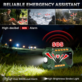 VXF Solar Hand Crank Emergency Radio in-pack setup shows easy charging on the go.