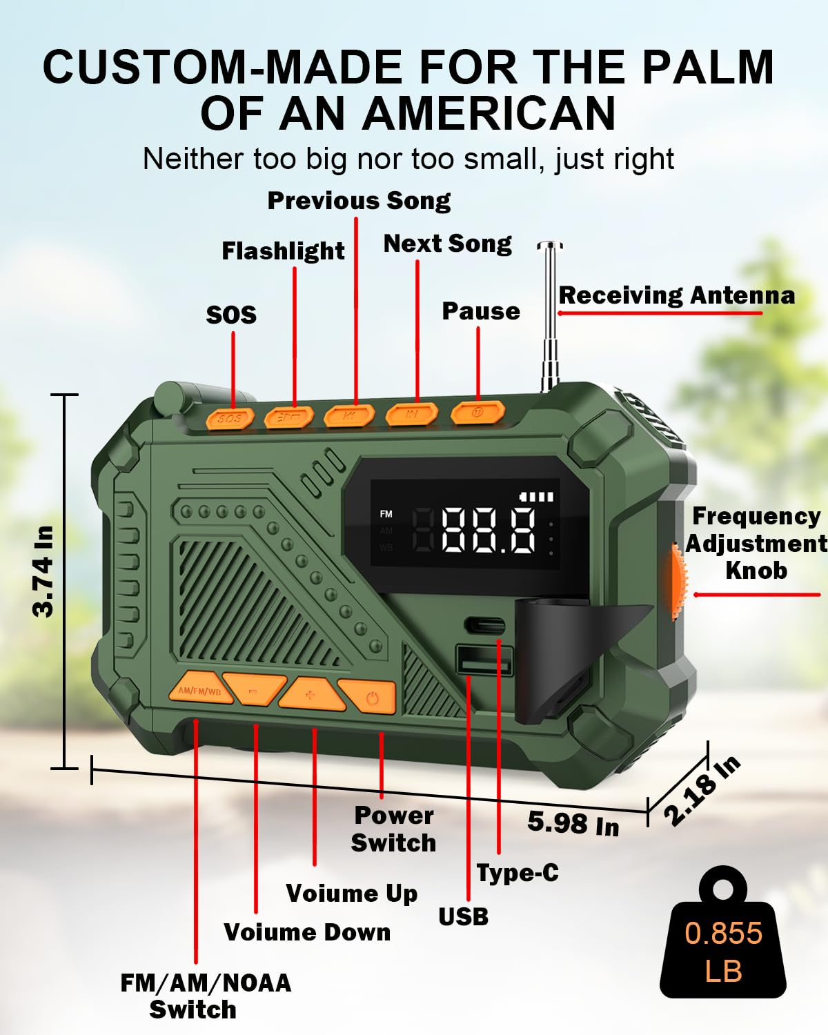 VXF Solar Hand Crank Emergency Radio 600lm torch demonstrates reliable lighting.