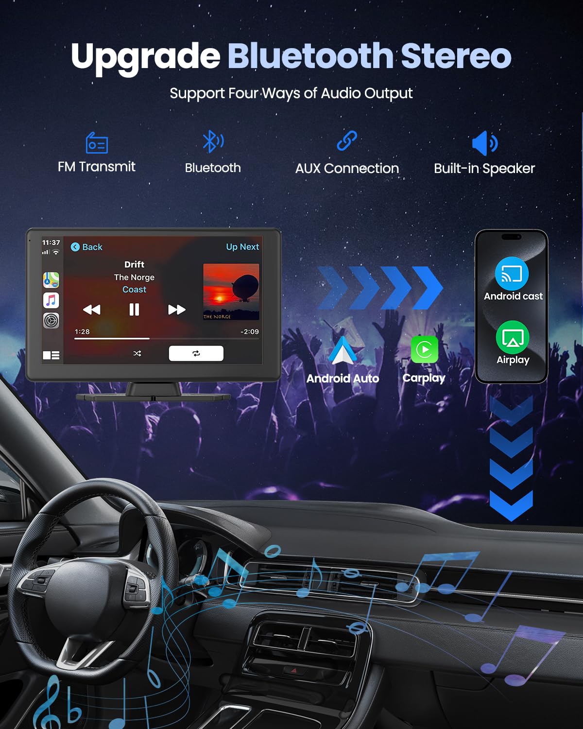 VyKure front and rear cameras pictured for dual recording and incident capture