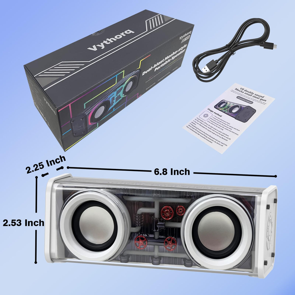 Built in microphone on Vythorq V8 enables hands free calls