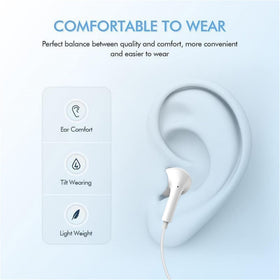VZZBOO inline mic and volume controls on cable for hands‑free convenience