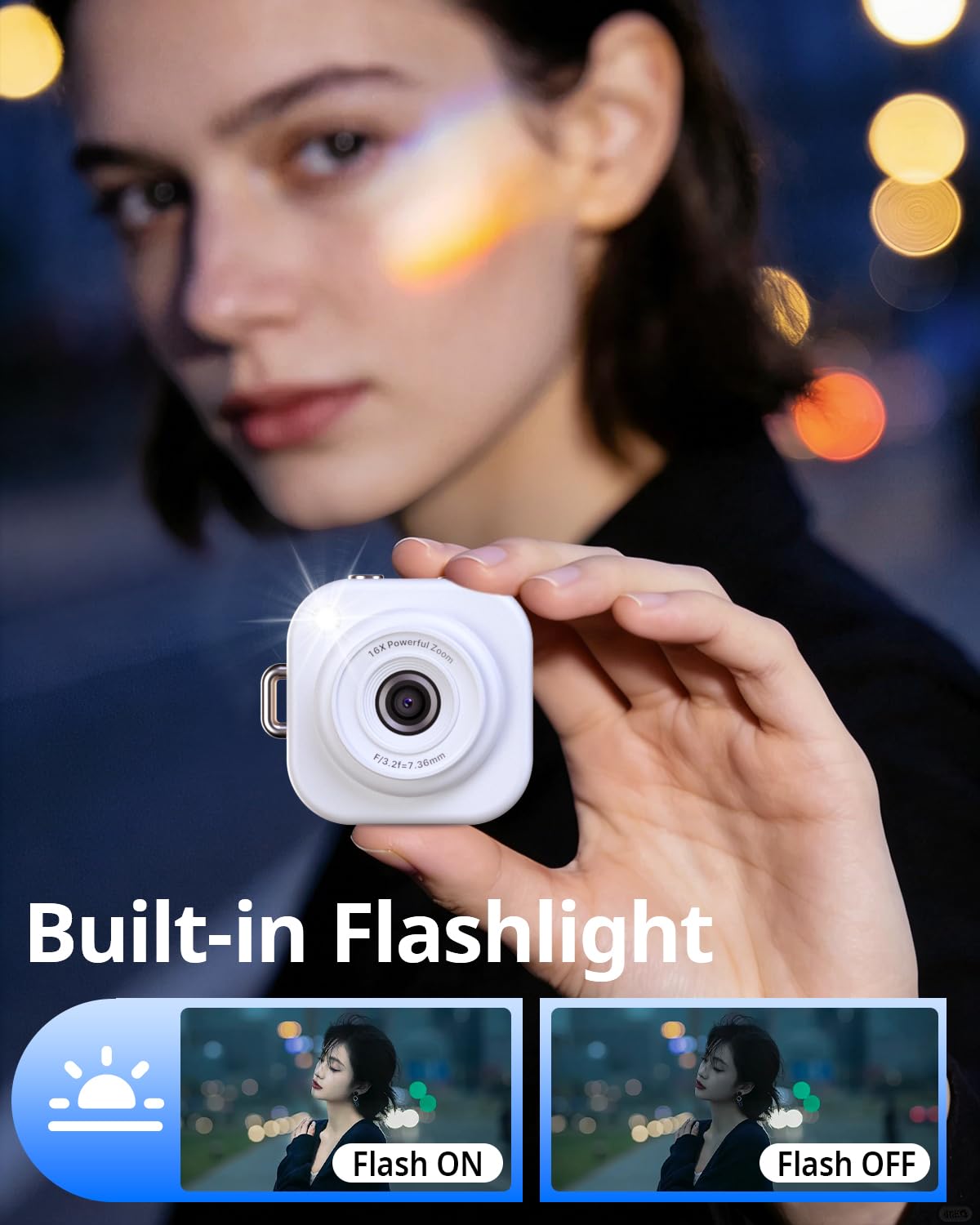 W & O lens close-up highlighting metal construction and crisp capture benefit