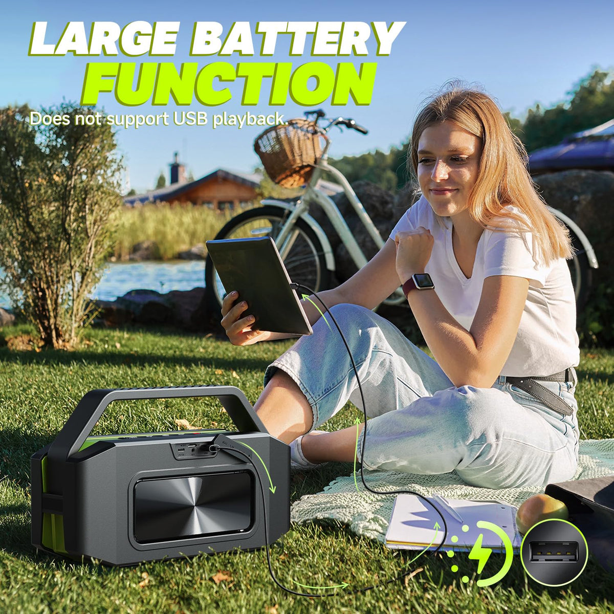 W-KING AUX/TF/NFC connections enable flexible, quick setup.
