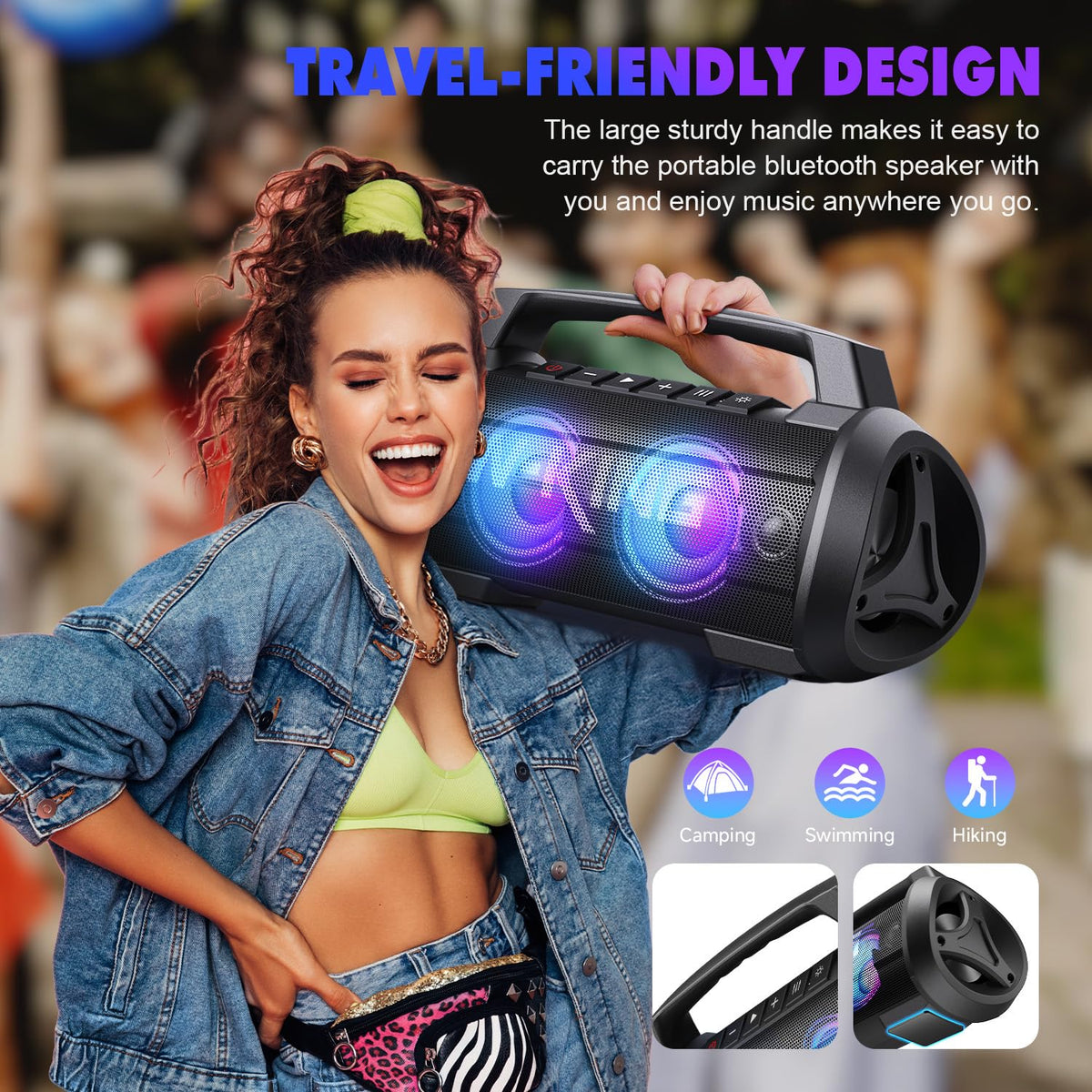 W-KING D10 long playtime up to 42 hours with USB charging for extended outings