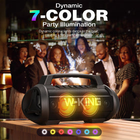 W-KING D10 Bluetooth 5.4, AUX, and TF card enable flexible playback options