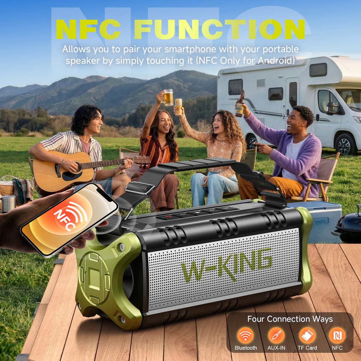 W-KING D8 adjustable strap for easy carrying during outdoor use