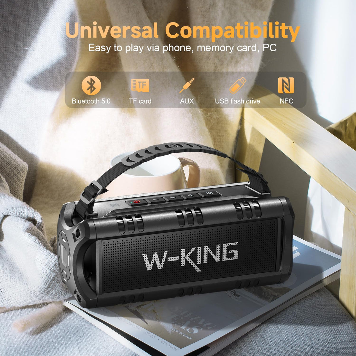W-KING D8 Mini-1 24-hour playback on a full charge