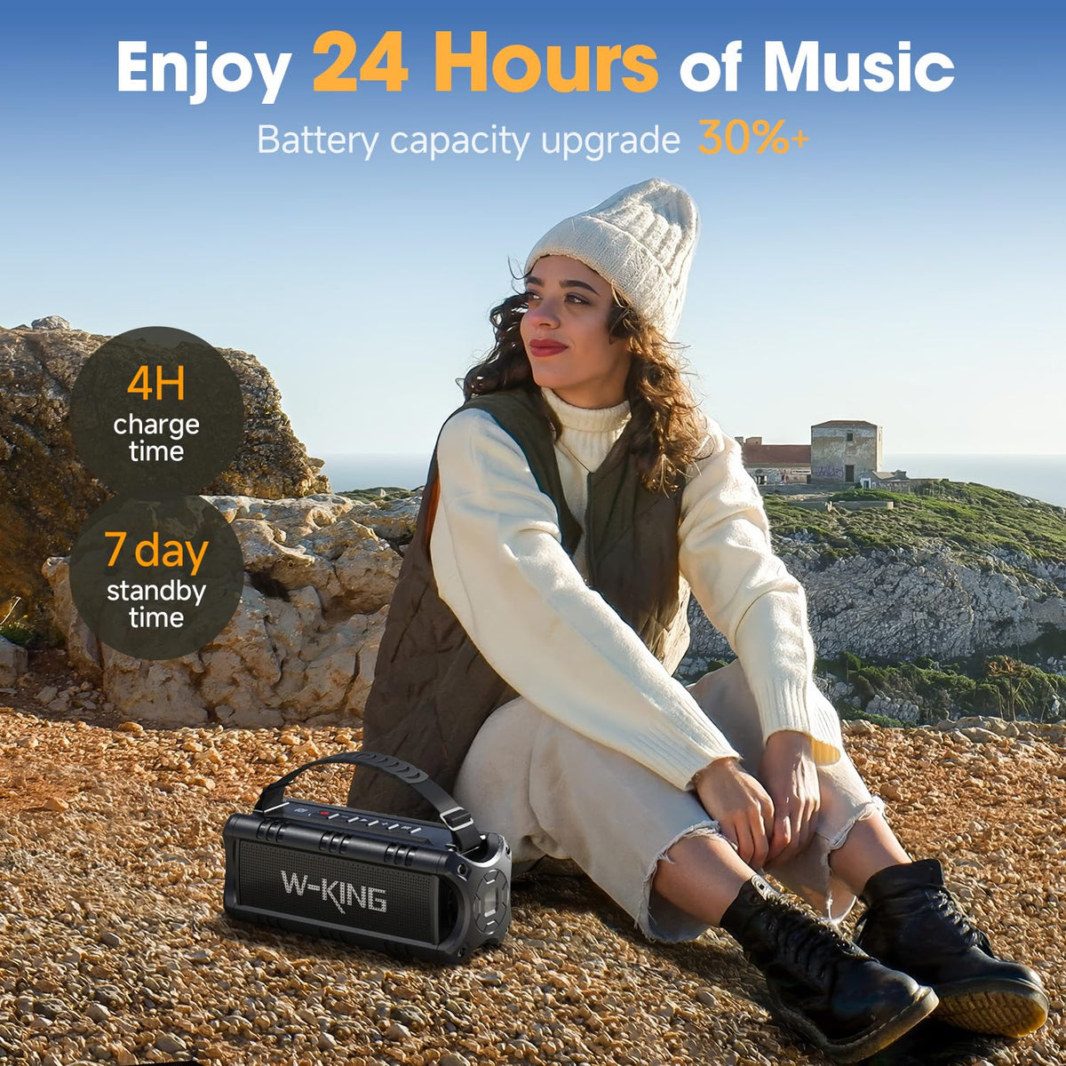 W-KING D8 Mini-1 indoor/outdoor EQ modes optimize audio