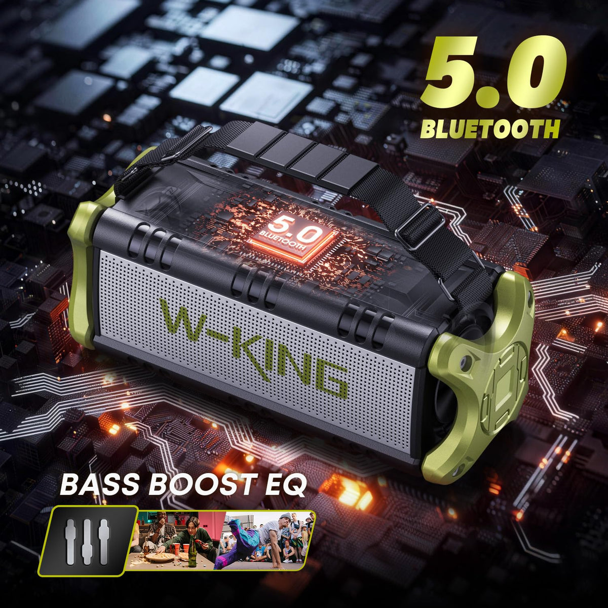 W-KING D8 USB power bank output to charge devices on the go